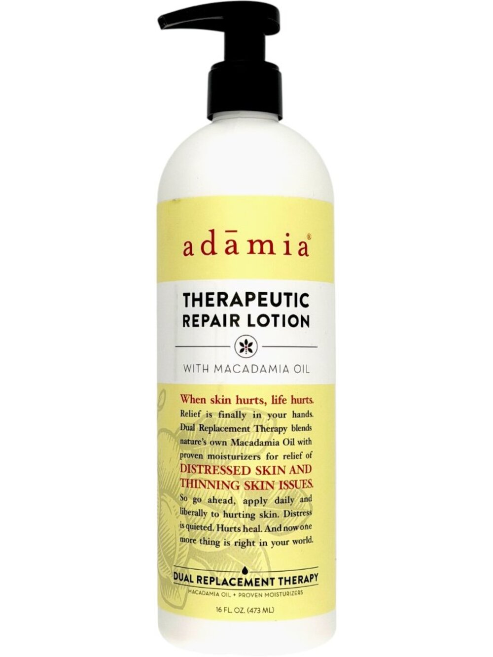 Original Formula Adamia Therapeutic Repair Lotion Macadamia Fragrance Free 16oz
